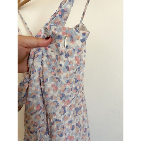 Nanette Lepore Strappy Tiered Watercolor Midi Dress size - Picture 7 of 9